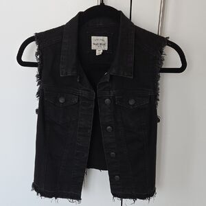 NWT Wax Jean Charcoal Denim Vest